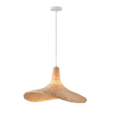 Lampada a Sospensione in Bambu singola 1xE27