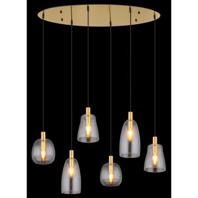 15789-6HM GARRI SOSPENSIONE 6XE14 GLOBO