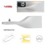 I-PIROETTE-AP36 APPLIQUE BIANCO GESSO 1XR7S INTEC