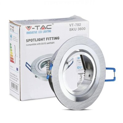 1*GU10 CORPO ROTONDO SATIN NICKEL