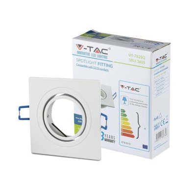 1*GU10 CORPO QUADRATO BIANCO