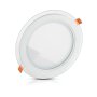 12W PANNELLO LED MINI VETRO - ROTONDO BIANCO NATURALE 4000K