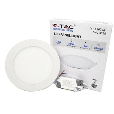 12W PANNELLO LED PREMIUM ROTONDO BIANCO NATURALE 4000K