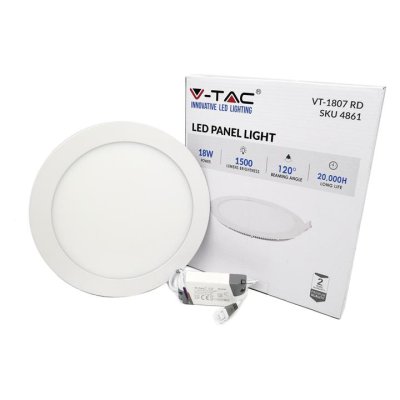 18W PANNELLO LED PREMIUM ROTONDO BIANCO CALDO 3000K