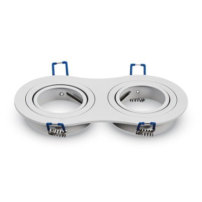 2*GU10 CORPO ROTONDO BIANCO