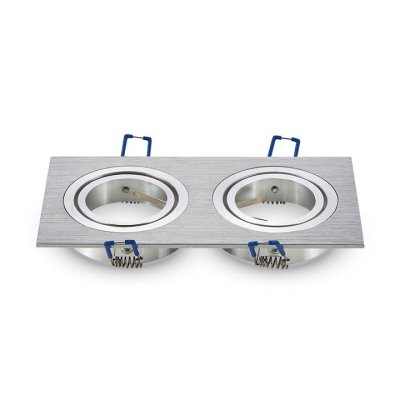 2*GU10 CORPO QUADRATO ALUMINIUM