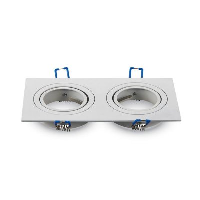 2*GU10 CORPO QUADRATO BIANCO