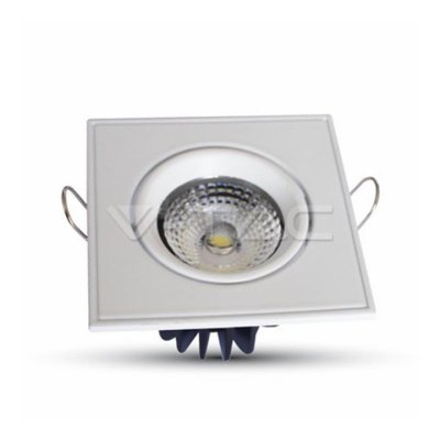 3W SPOT LED ORIENTABILE QUADRATO CORPO BIANCO BIANCO FREDDO 6000K
