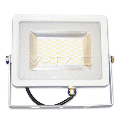 50W PROIETTORE LED CORPO BIANCO SMD BIANCO CALDO 3000K