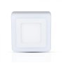 6W+2W PANNELLO LED MONTATO SUPERFICIE QUADRATO BIANCO FREDDO 6000K