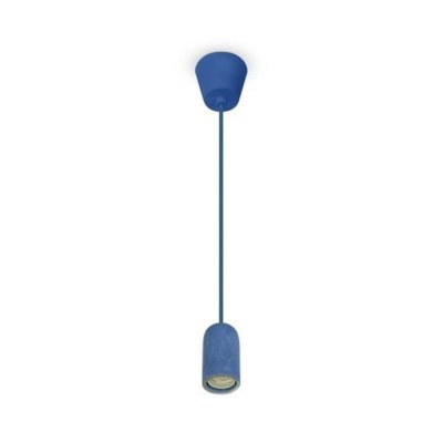 LAMPADARIO CON PORTALAMPADA CALCESTRUZZO BLU