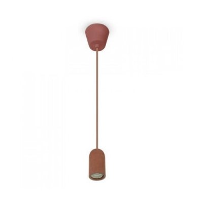 LAMPADARIO CON PORTALAMPADA CALCESTRUZZO ROSSO