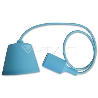 E27 LAMPADARIO CON PORTALAMPADA BLU CHIARO