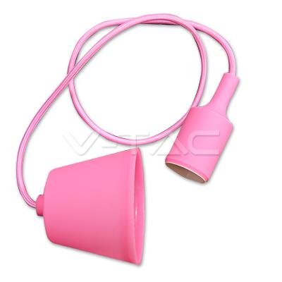 E27 LAMPADARIO CON PORTALAMPADA ROSA