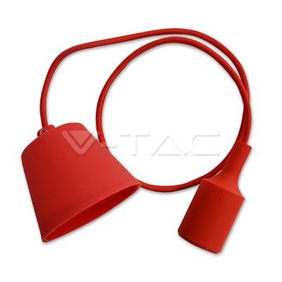 E27 LAMPADARIO CON PORTALAMPADA ROSSO