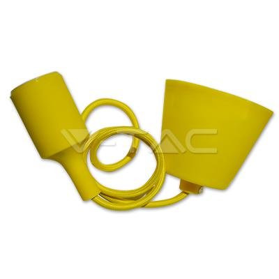 E27 LAMPADARIO CON PORTALAMPADA GIALLO