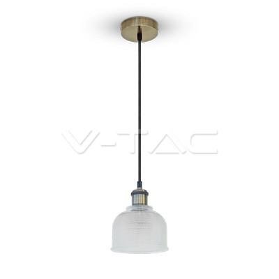 LAMPADARIO CON PORTALAMPADA VETRO TRASPARENTE   145