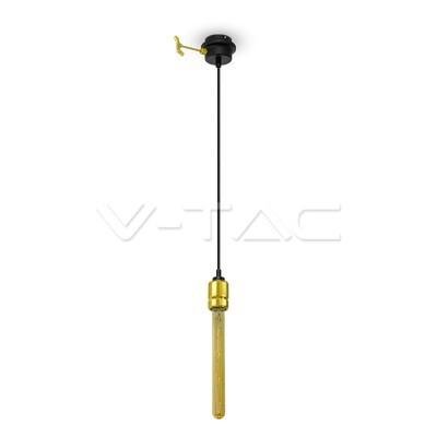 LAMPADARIO CON PORTALAMPADA ORO ALLUMINIO