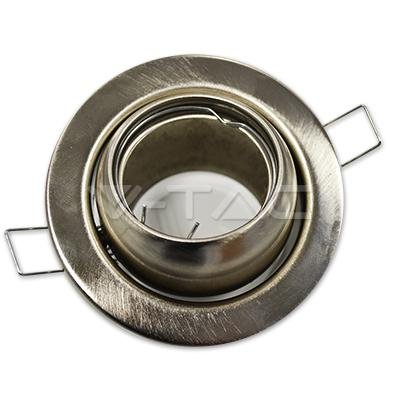 GU10 CORPO ROTONDO CAMBIO ANGOLO SATIN NICKEL