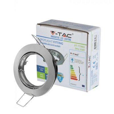 GU10 CORPO ROTONDO REGOLABILE CHROME