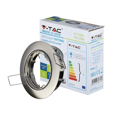 GU10 CORPO ROTONDO REGOLABILE SATIN NICKEL