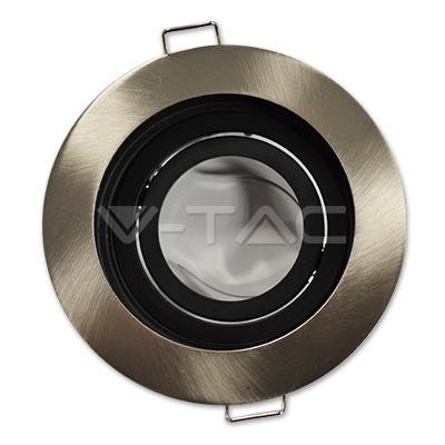 GU10 CORPO ROTONDO SATIN NICKEL