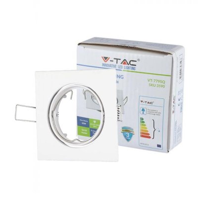 GU10 CORPO QUADRATO REGOLABILE BIANCO