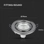 ADATTATORE PER FARETTI GU10 ROTONDO CHROME