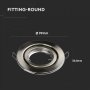 ADATTATORE PER FARETTI GU10 ROTONDO REGOLABILE SATIN NICKEL