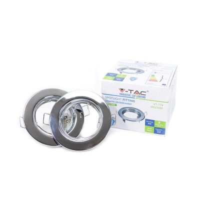 GU10 ROTONDO CORPO FARETTO CHROME 2 PZ/SCATOLA