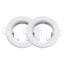 GU10 ROTONDO CORPO FARETTO BIANCO 2 PZ/SCATOLA