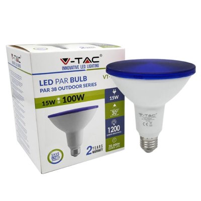 LAMPADINA LED 15W PAR38 E27 IP65 BLU