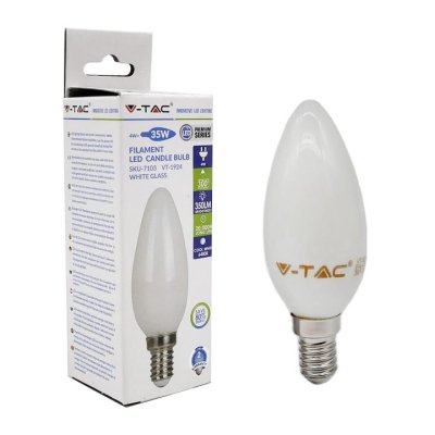 LAMPADINA LED - 4W FILAMENT  E14 BIANCA CANDELA BIANCO NATURALE 4000K