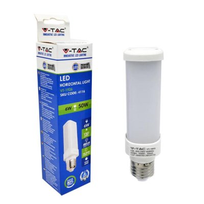 LAMPADINA LED 6W E27 PL BIANCO 6000K