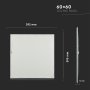PANNELLO LED 45W 600 X 600 MM BIANCO UGR CON DRIVER 6PZ/SET 6000K