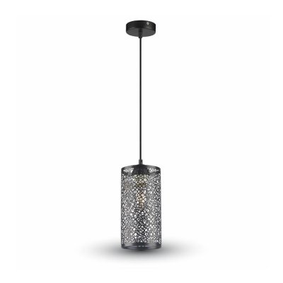 LAMPADARIO CON PORTALAMPADA MATT NERO