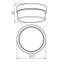 PLAFONIERA CON LAMPADA CAMBIABILE TUNA S1101-W - KANLUX