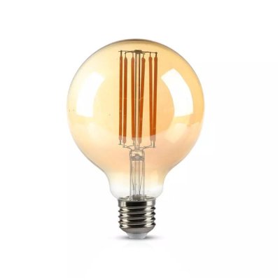 LAMPADINA LED - 7W VINTAGE SPECIALE FILAMENTO  E27 G95 BIANCO CALDO 2200K
