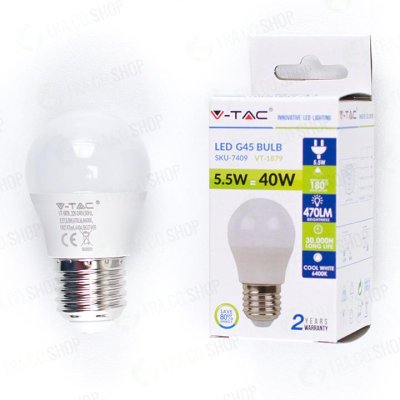 LAMPADINA LED 6W E27 G45 BIANCO NATURALE 4000K