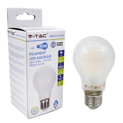 LAMPADINA LED - 4W FILAMENT E27 A60 OPACO BIANCO NATURALE 4000K