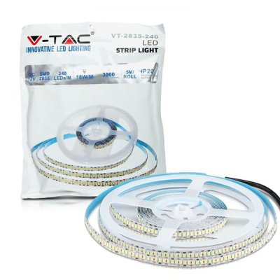 STRISCE LED SMD2835 - 240 LEDS HIGH LUMEN BIANCO IP20 6400K