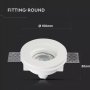 GU10 CORPO ROTONDO GESSO BIANCO  103