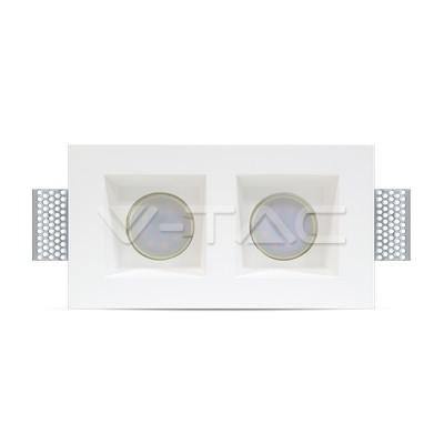 GU10 CORPO QUADRATO GESSO BIANCO 2 PZ,