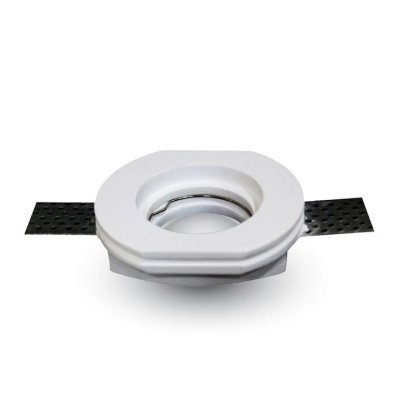 GU10 CORPO ROTONDO GESSO BIANCO  100