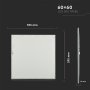 PANNELLO LED 45W 595 X 595 MM 120LM/W BIANCO NATURALE CON DRIVER SET 6PZ. 4500K