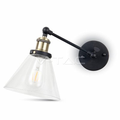 LAMPADA DA PARETE V FORMA VETRO  140MM
