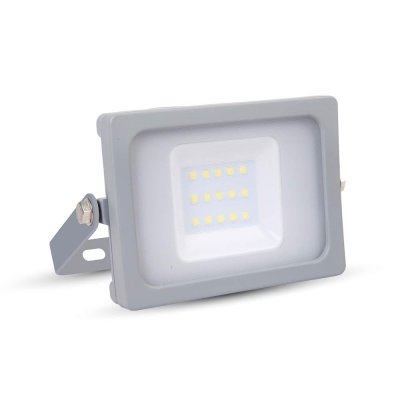 10W PROIETTORE LED CORPO GRIGIO SMD BIANCO NATURALE 4000K