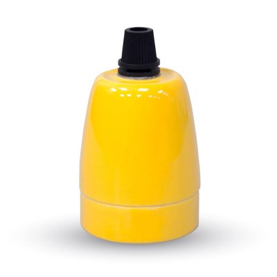 PORTALAMAPDA IN PORCELLANA GIALLO