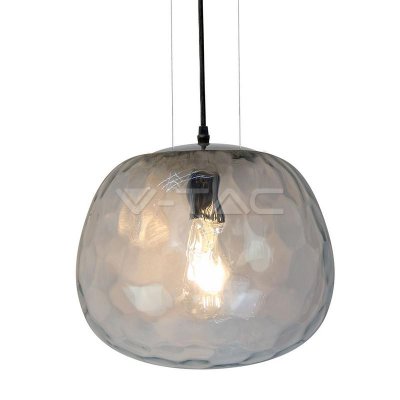 LAMPADARIO CON PORTALAMPADA VETRO DESIGN SOSPENSIONE 3  300MM