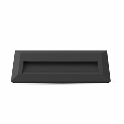 3W FARETTO INCASSO LED LUCE SCALE - CORPO NERO, RETTANGOLO, BIANCO CALDO 3000K